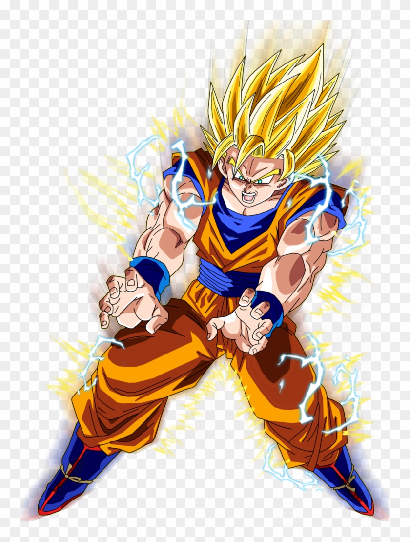 Super Saiyan 2 Goku Aura By Brusselthesaiyan Gohan - Goku Super Saiyan Clipart