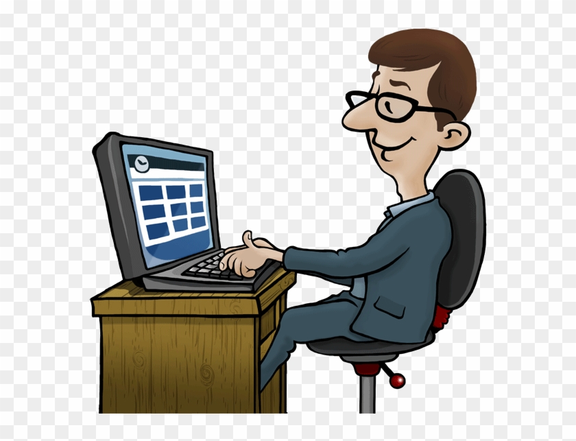 Pc Clipart Office Computer - Employee Computer Png Transparent Png #232870