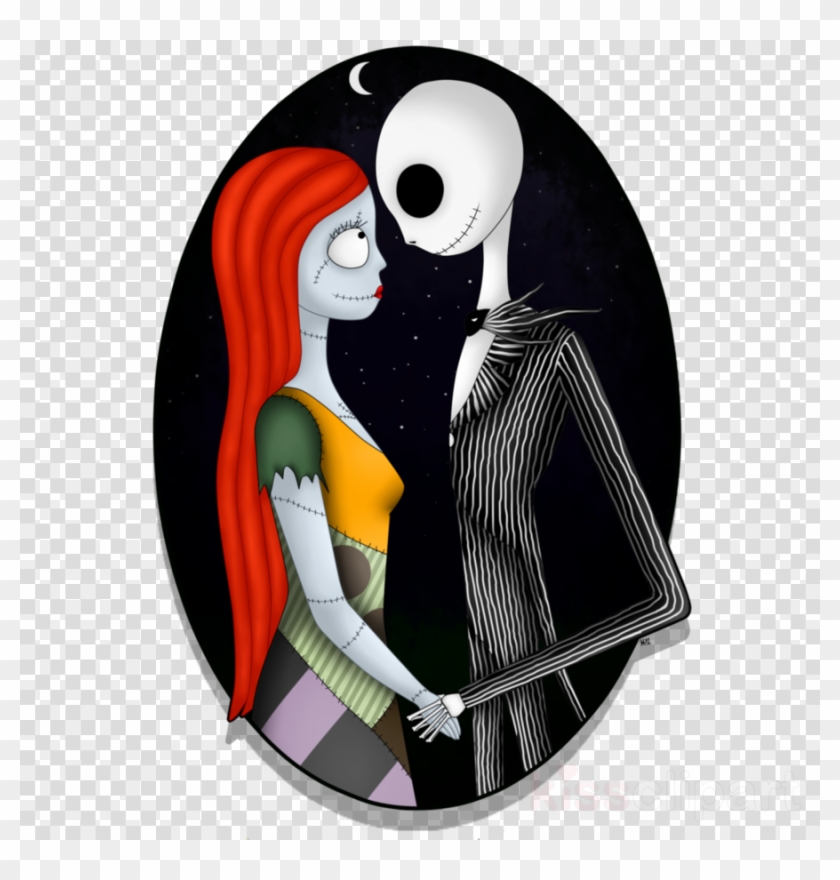 Jack Skellington And Sally Kiss Clipart Jack Skellington - Jack Skellington Sally Nightmare Before Christmas - Png Download