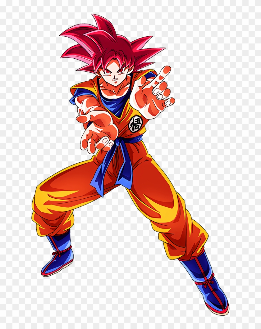 Freeing Aura Of God] Super Saiyan God Goku Character - Goku Ssg Dokkan Battle Clipart