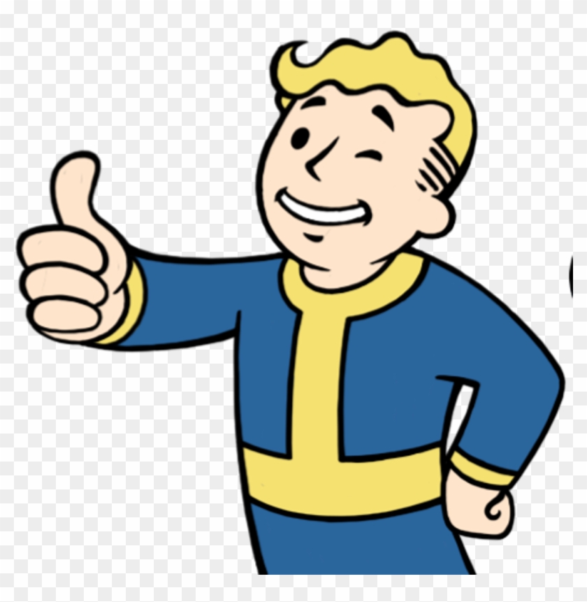 Vault-boy Sticker - Pip Boy Thumbs Up Gif Clipart #233507