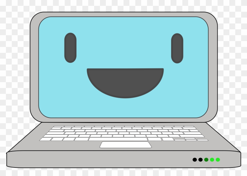 Computers Clipart Notebook Graphics Illustrations Free - Computer Cartoon Icon Jpg - Png Download #233893