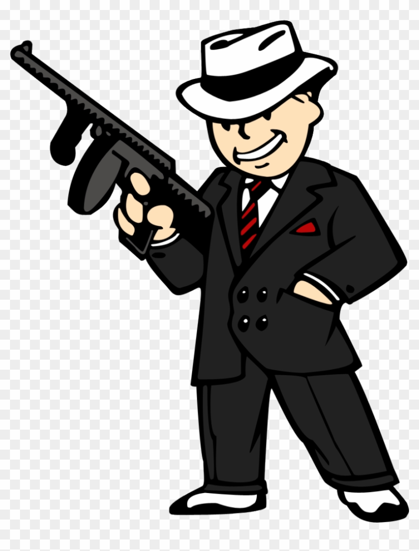 Fallout Vault Boy Gangster Clipart
