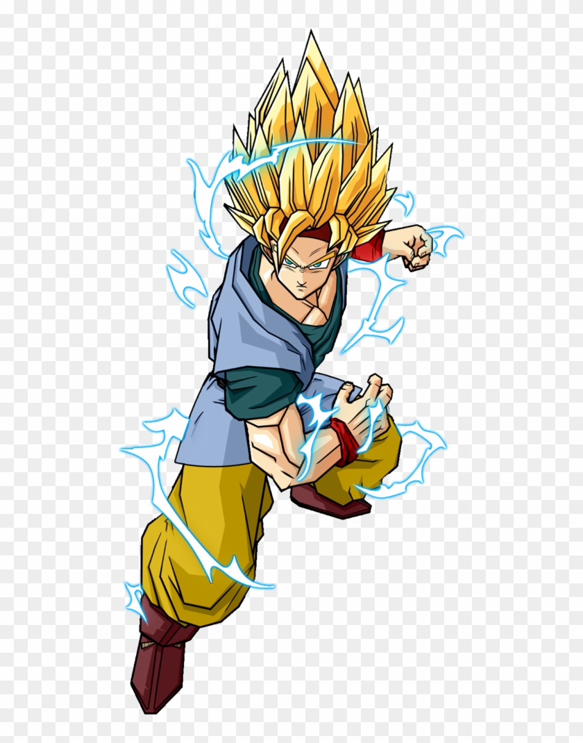 Vector Black And White Stock Goku Jr Hitman S Version - Goku Jr Ssj 2 Clipart
