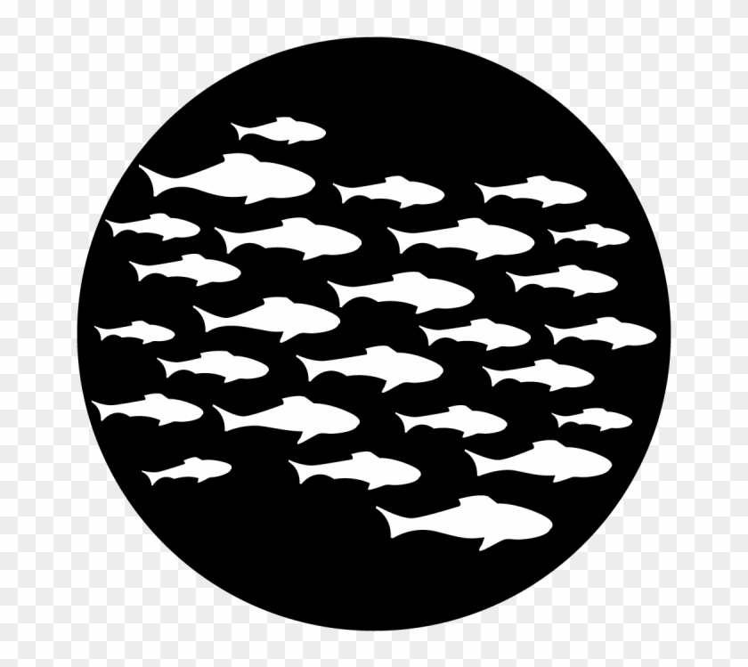 Sea School Of Fish - School Of Fish Silhouette Clipart