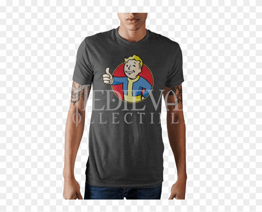 Fallout Vault Boy Mens T-shirt - Fallout 3 Clipart #234372
