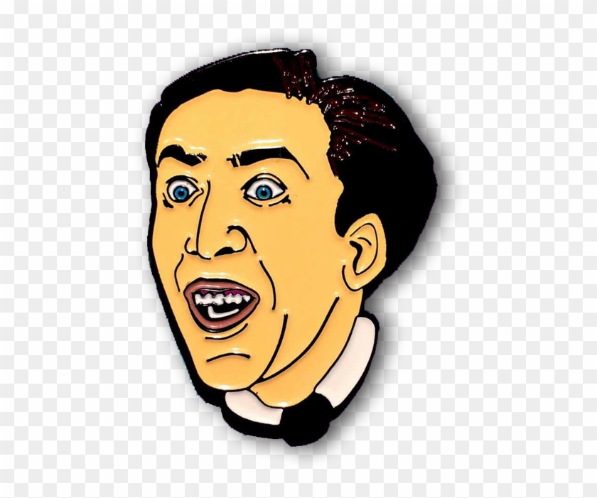 Wear This Man's Beautiful Screaming Face On Your Clothes - Nicholas Cage Cartoon Clipart #234878
