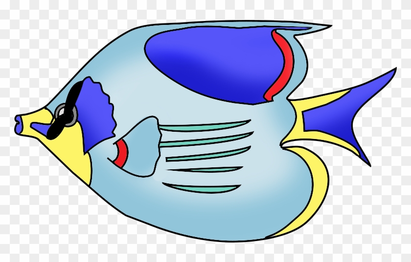 Clipart School Fish - Drawing Of Fish With Color - Png Download #234906