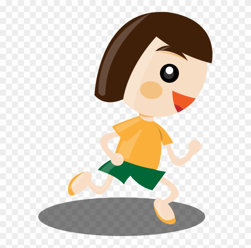 Clip Library Girl Running Clipart - Girl Running Clipart Png Transparent Png