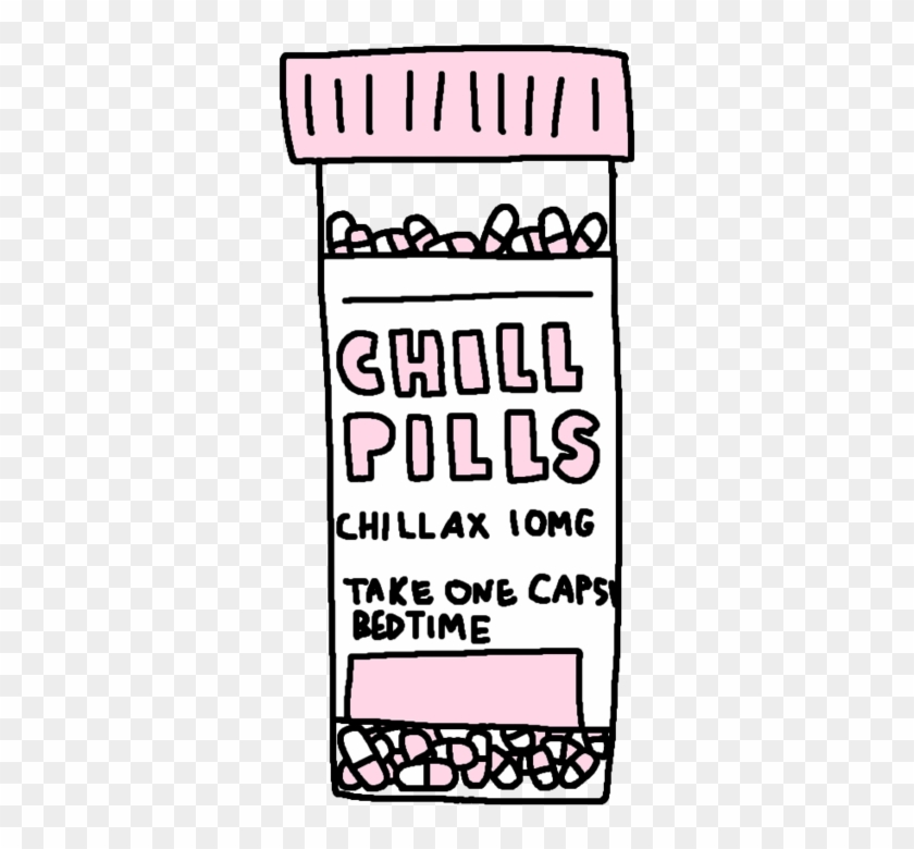 Tumblr Collage Words - Chill Pill Overlay Clipart