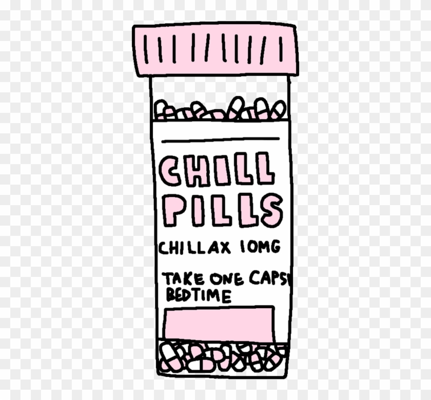 Tumblr Collage Words Chill Pill Overlay Clipart 236053 Pikpng