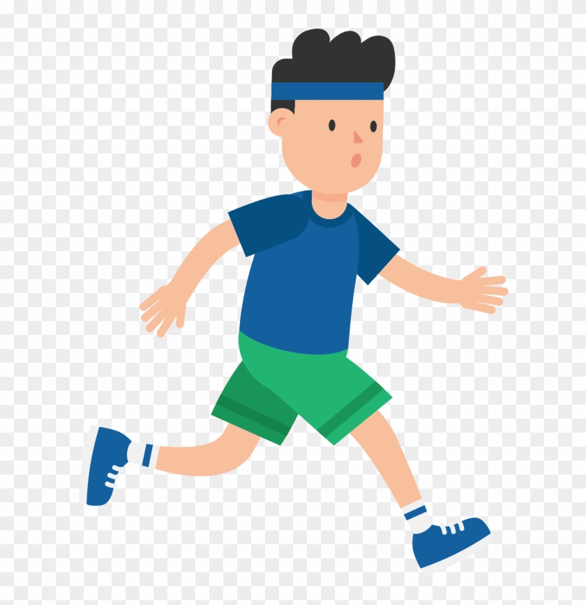 Time To Exercise - Jogging Cartoon Transparent Clipart