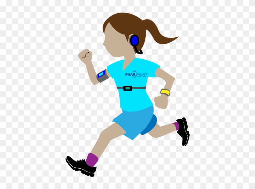 Runner With Wearable Sensors - Wearable Sensors Clipart
