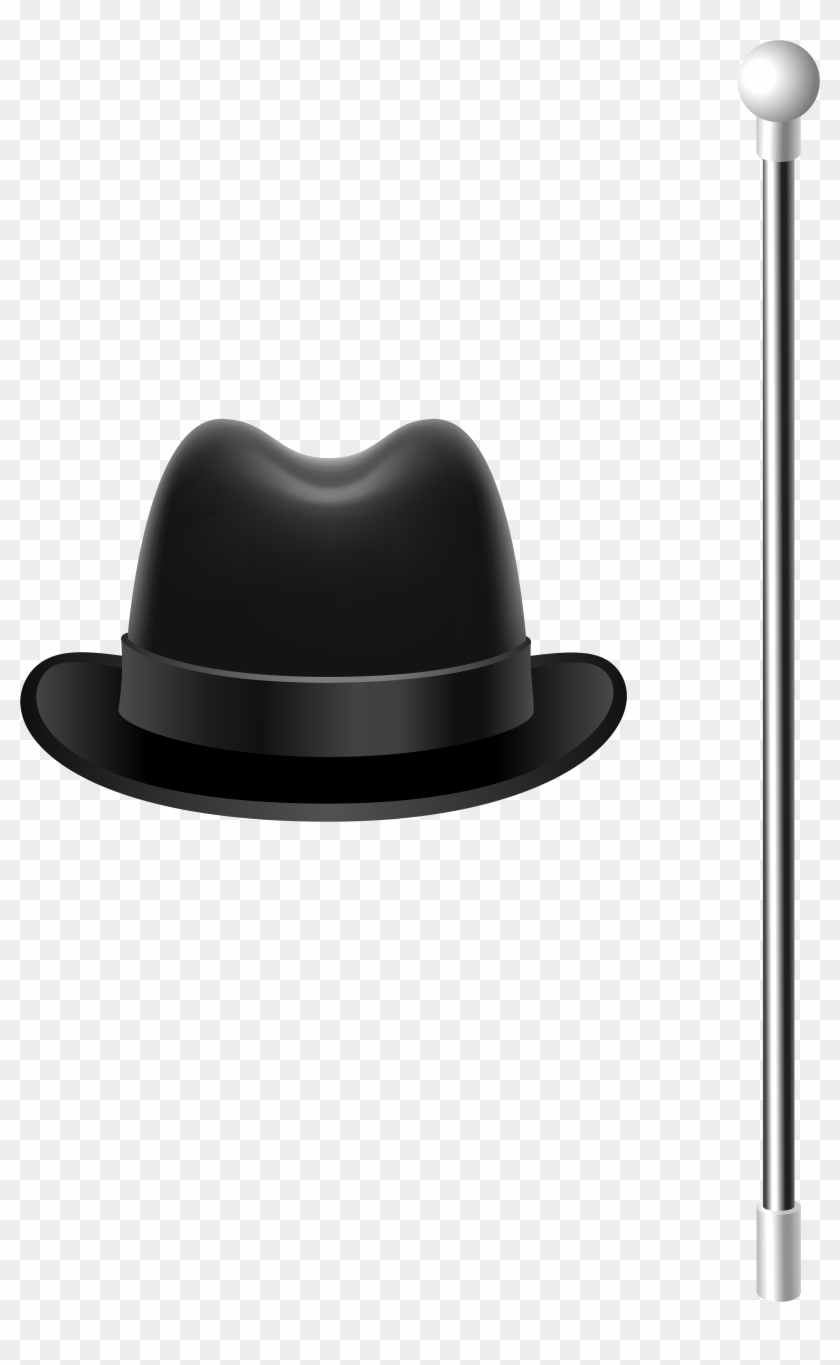 Fedora Hat With Cane Png Clipart Picture - Cane Transparent Png #236671