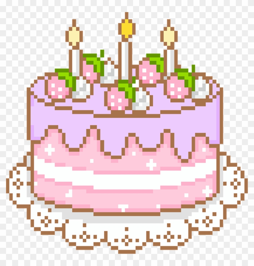 Birthday Cake Tumblr Cakes Staggering Pictures Quotes - Pixel Birthday Cake Gif Clipart #236771