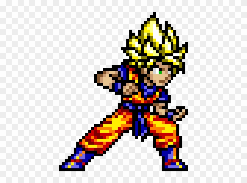 Goku - Pixel Art Dragon Ball Z Goku Clipart