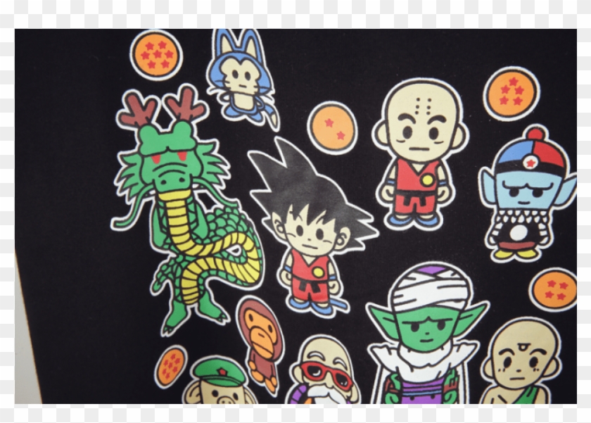 Bathing Ape Dragonball Cartoons T-shirt Black - Bathing Ape Cartoons Clipart #237258