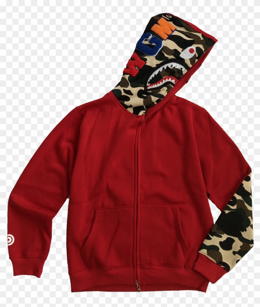 Bape Shark Hoodie Red Clipart