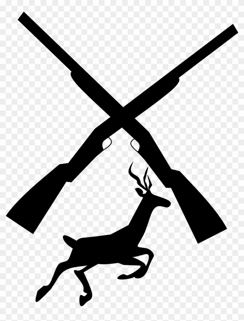 Hunt, Logo, Guns, Animal, Hunting, Icon, Silhouette - Hunting Logo Png Clipart #237740