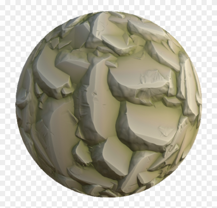 Stylized Mossy Cliff - Sphere Clipart #238846