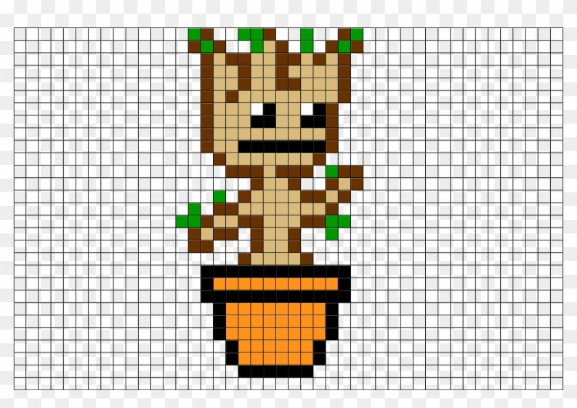 Baby Groot Pixel Art Clipart #238945