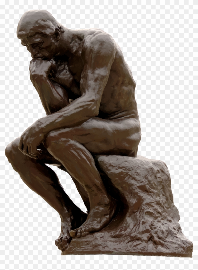 Download - Thinking Man Statue Png Clipart #239049