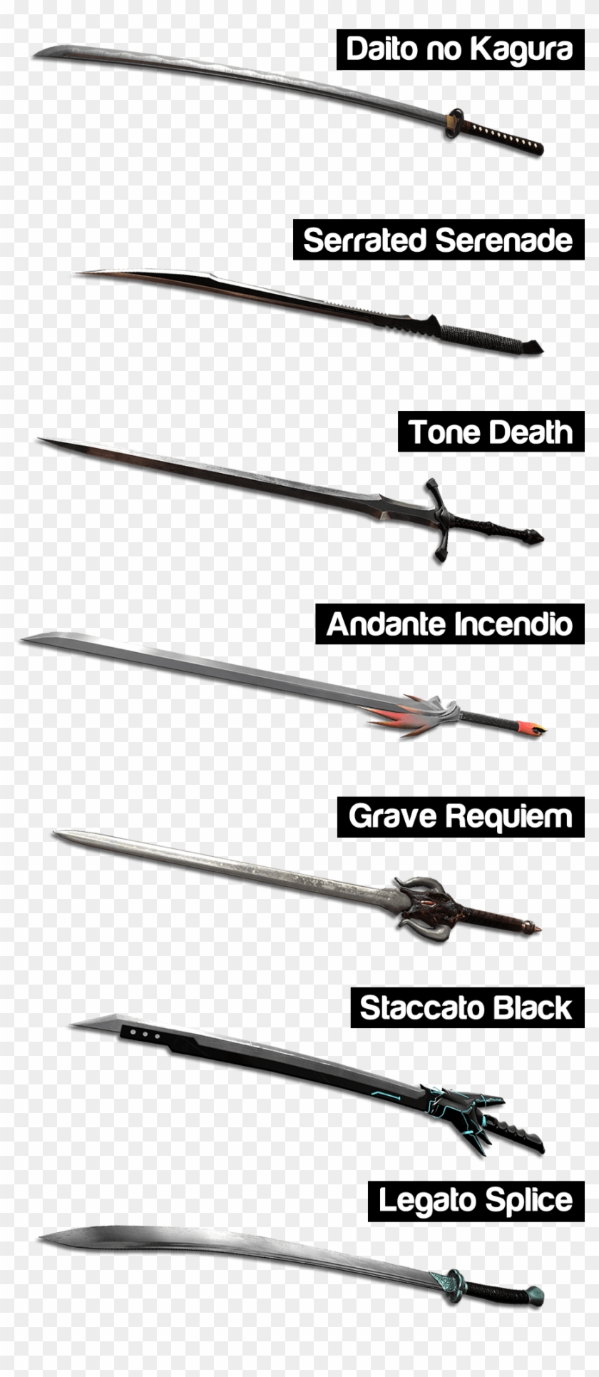 Sword List Clipart
