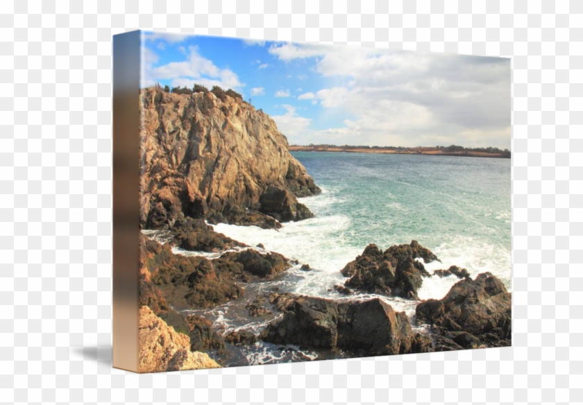 Drawn Cliff Seascape - Outcrop Clipart