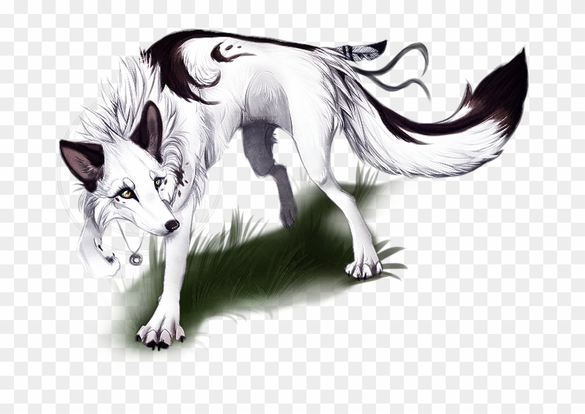 Drawn Werewolf Furred Female Anime White Wolf Clipart 239986 Pikpng