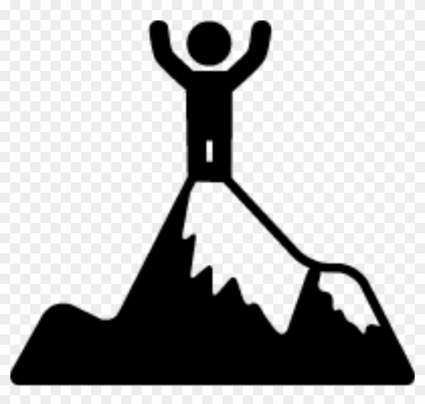 Climbing Clipart Hiker - Top Of Mountain Png Transparent Png #2300019