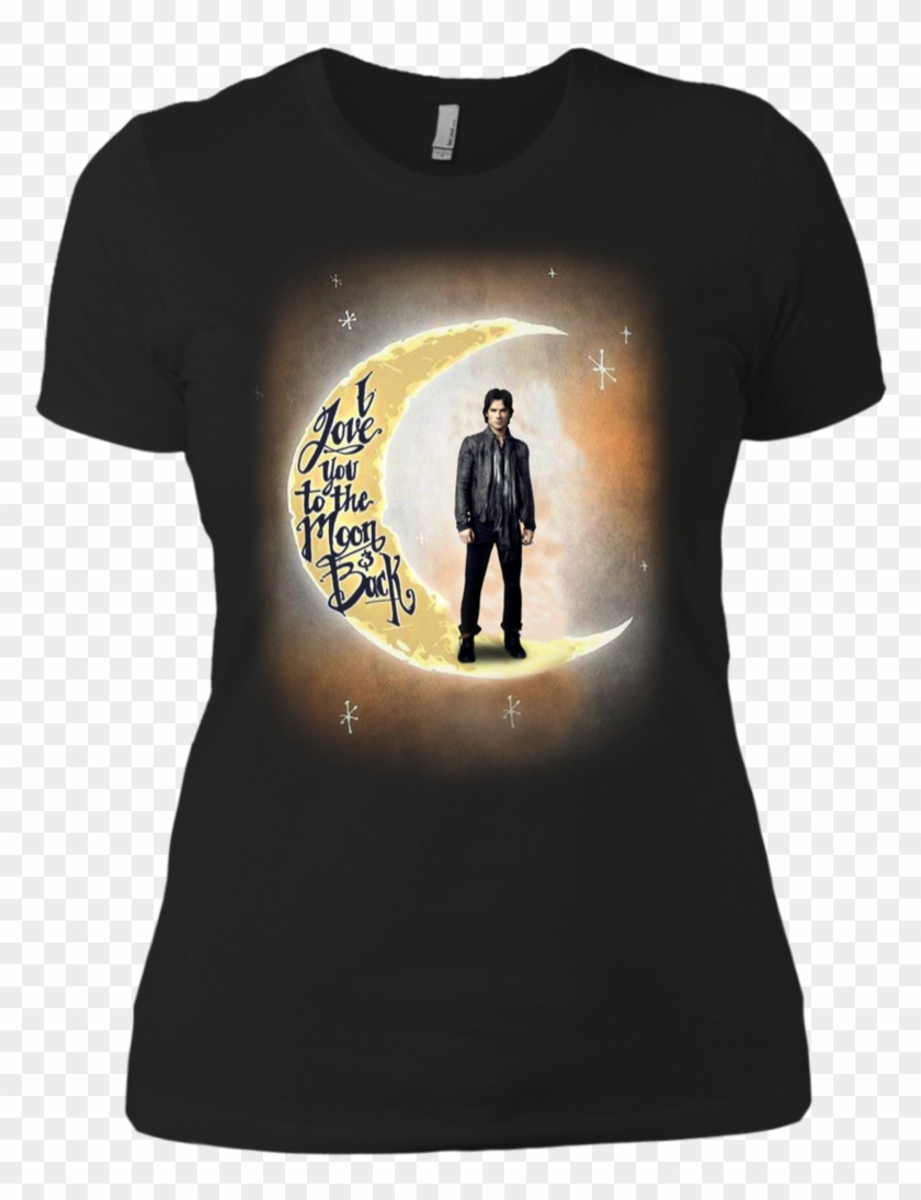 Ian Somerhalder Shirts I Love You To The Moon And Back - Silhouette Clipart #2300069