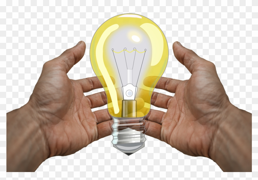 Hands, Light Bulb, Energy, Inspiration, Light, Lamp - Begging Hand Png Clipart