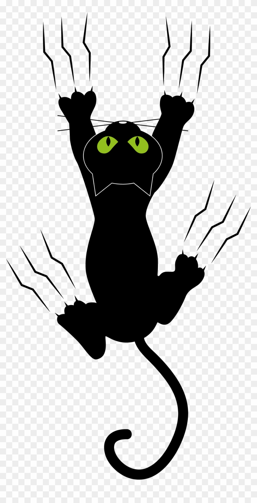Paw Marks Dog Cat Black Kitten Claw Clipart - Tatouage Chat Qui Griffe - Png Download