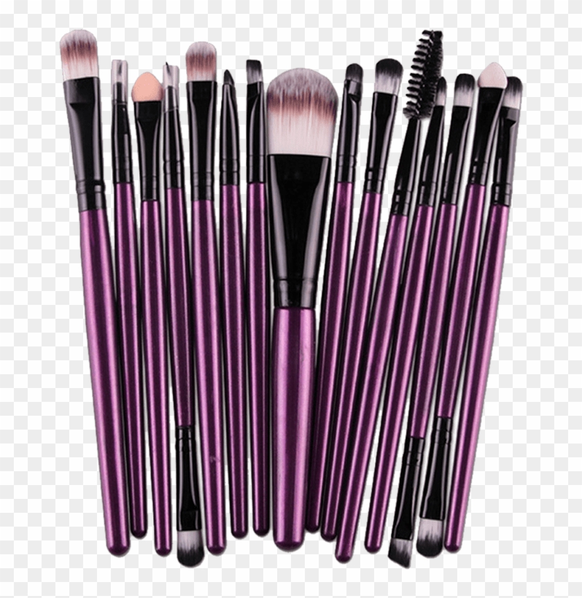 Dropshipping 15pc Nylon Professional Makeup Brush Set - Maange Pro 15pcs Eye Shadow Foundation Eyebrow Eyeliner Clipart #2301334