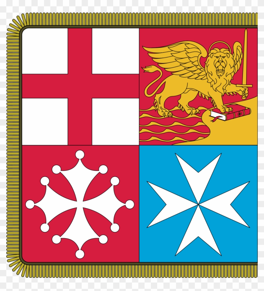 Combat Flag Of The Italian Navy - Knights Of Malta Leaders Clipart #2301710