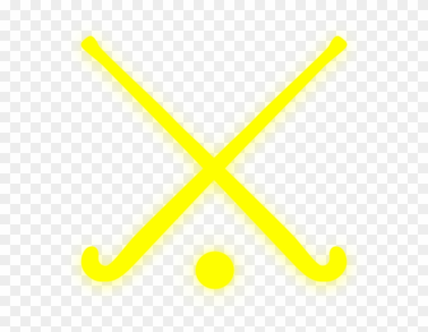 Cartoon Field Hockey Stick And Ball Clipart #2301764