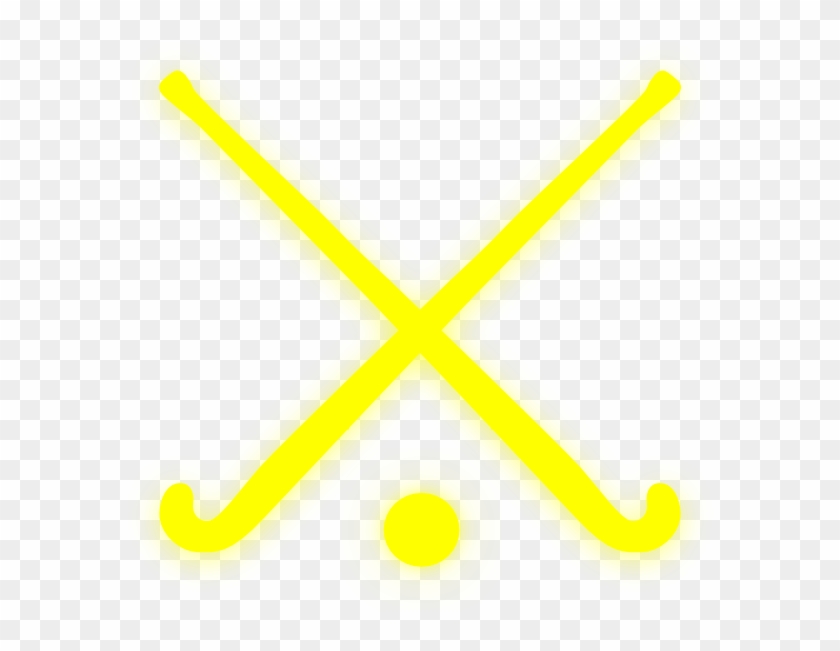 Cartoon Field Hockey Stick And Ball Clipart
