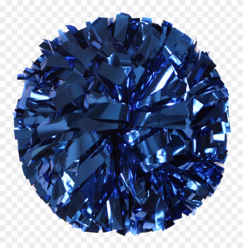 Metallic Royal Blue Pom - Cheerleading Blue Pom Pom Clipart