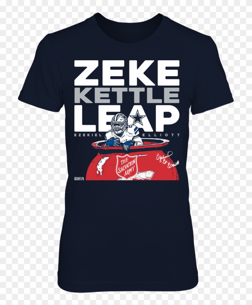 Zeke Kettle Leap T-shirt, Ezekiel Elliott Official - Chicago Bulls T Shirt Clipart