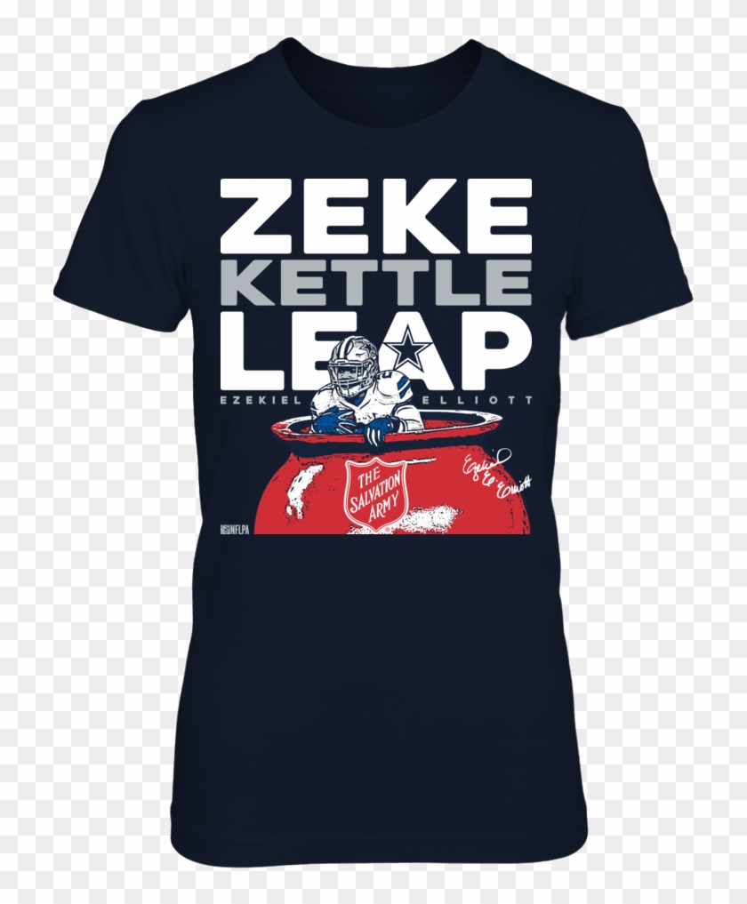 Zeke Kettle Leap T-shirt, Ezekiel Elliott Official - Chicago Bulls T Shirt Clipart #2302481