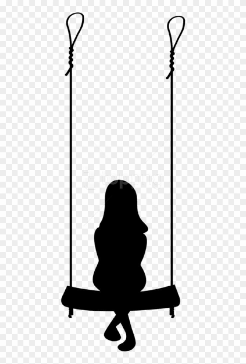 Free Png Girl On Swing Silhouette Png - Sad Girl Silhouette Png Clipart