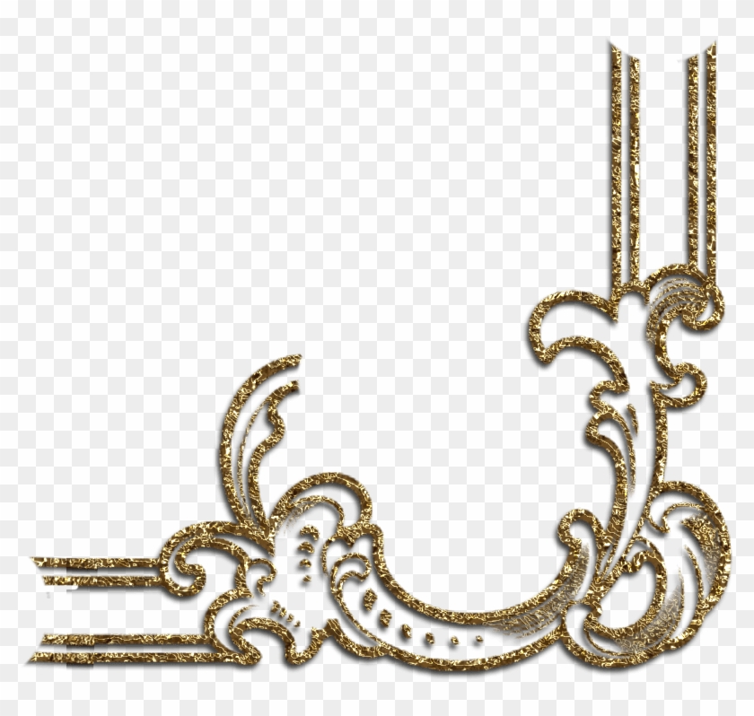 Transparent Gold Decorative Corner Png Clipart - Chain #2304038
