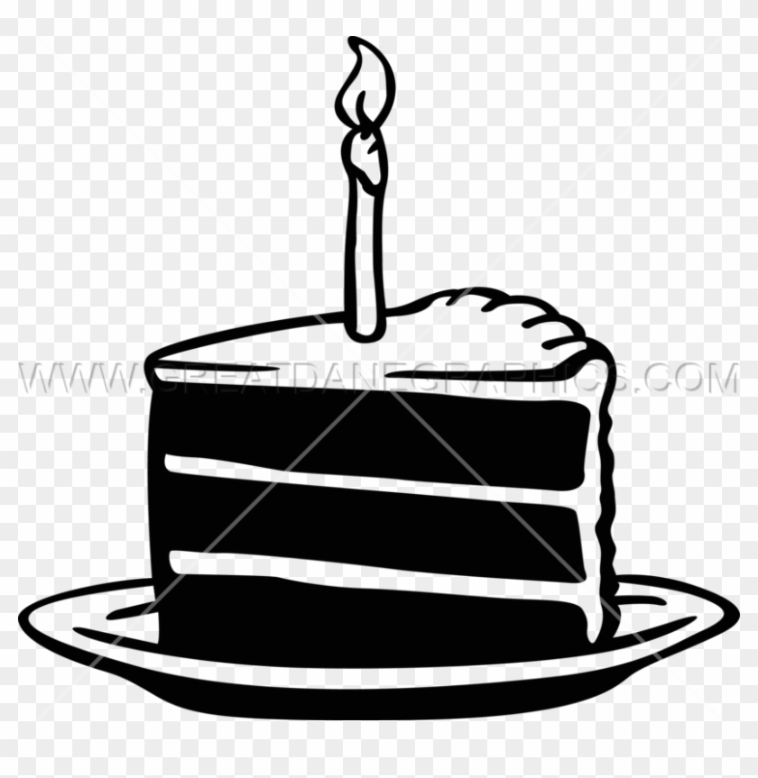Birthday Cake Slice - Birthday Cake Slice Drawing Clipart #2304040