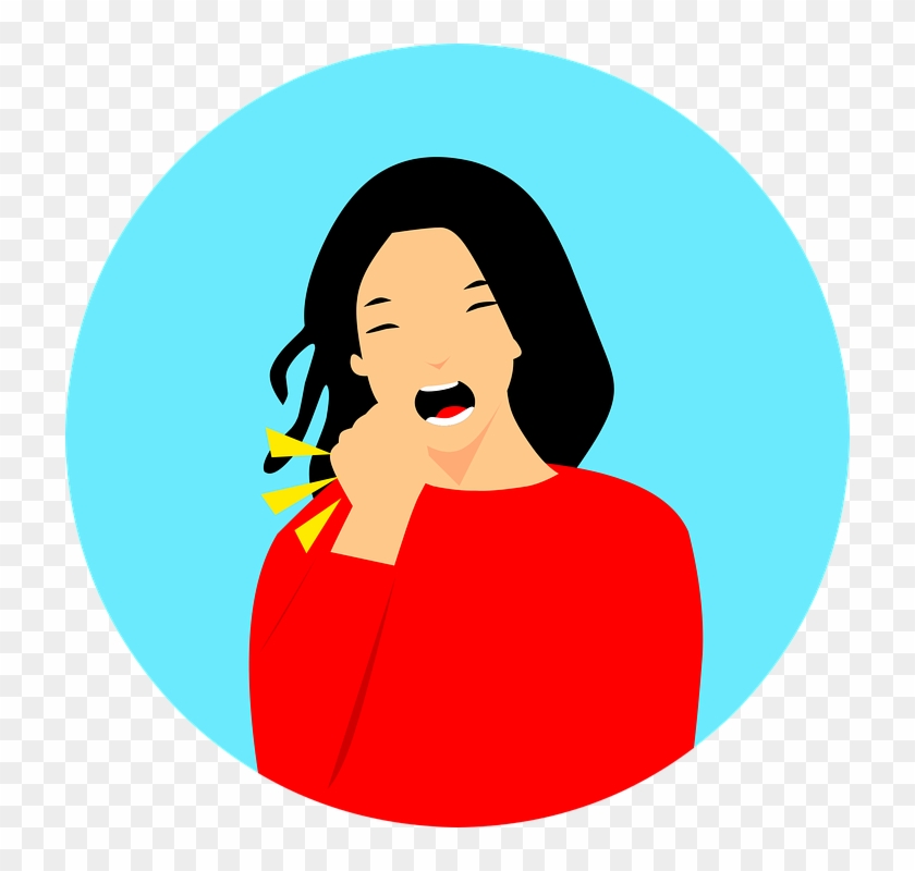 Cough Cold Flu Woman Disease Face Fever Health - Woman Coughing Vector Clipart #2304217