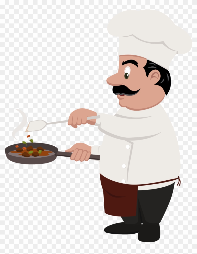 Chef Cooking Euclidean Vector - Chef Cooking Png Cartoon Clipart #2304319