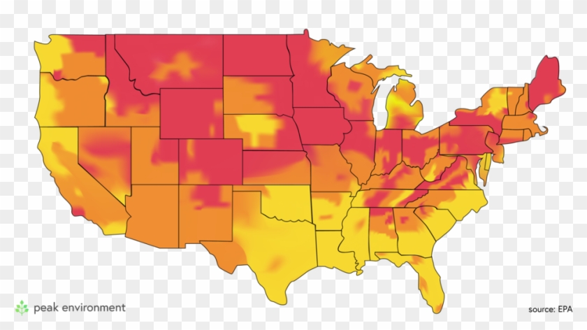 Gradient W- Black Outlines - Average Attractiveness By State Clipart #2305610