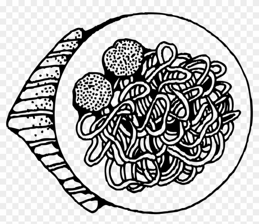 Meatball Clipart Italian Pasta - Spaghetti Clip Art - Png Download #2306733