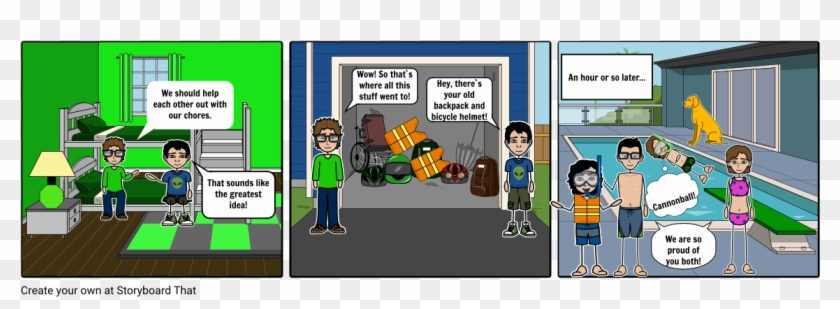 Chores Teamwork - Cartoon Clipart