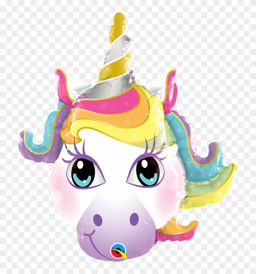 Unicorn Face Head Balloon - Balloon Clipart #2307141