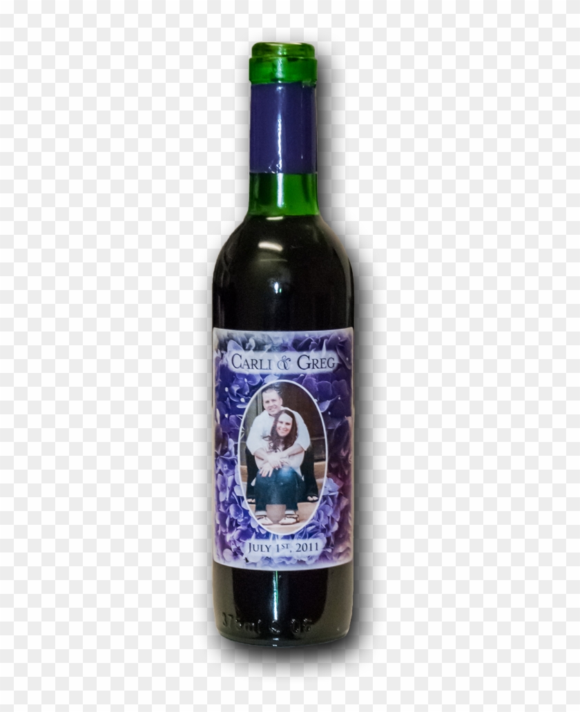 Hydrangea Wine Bottle Labels - Wine Bottle Clipart